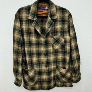 Vintage Men’s Pendleton Three Pocket plaid Wool Blazer Jacket Sz Medium